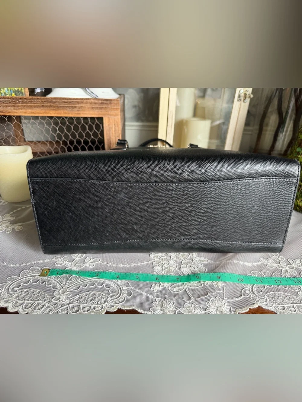 kate spade Black Perry Saffiano Leather Satchel with Detachable Strap
